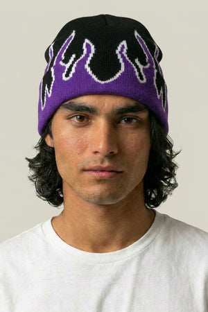 Bonnet Y2K 'Flammes Violettes'