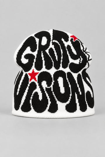 Bonnet Y2K 'Groovy Visions' noir et blanc