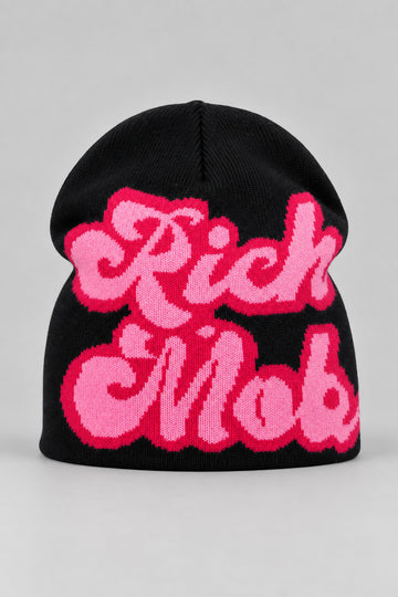Bonnet Y2K 'Rich Mob' noir