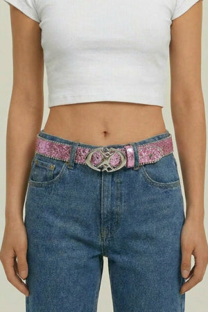 Ceinture Holographique Rose