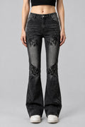 Jean Floral Low-Rise