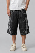 Short Denim Baggy Brodé