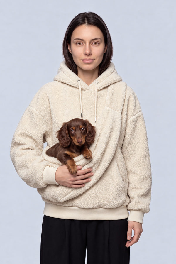 Sweat Sherpa Poche Animaux Kawaii