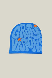 Bonnet Y2K 'Groovy Visions' bleu et orange