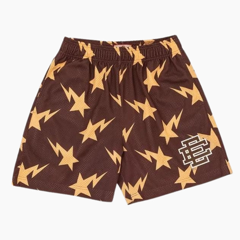 Short Y2K 'Stars' marron