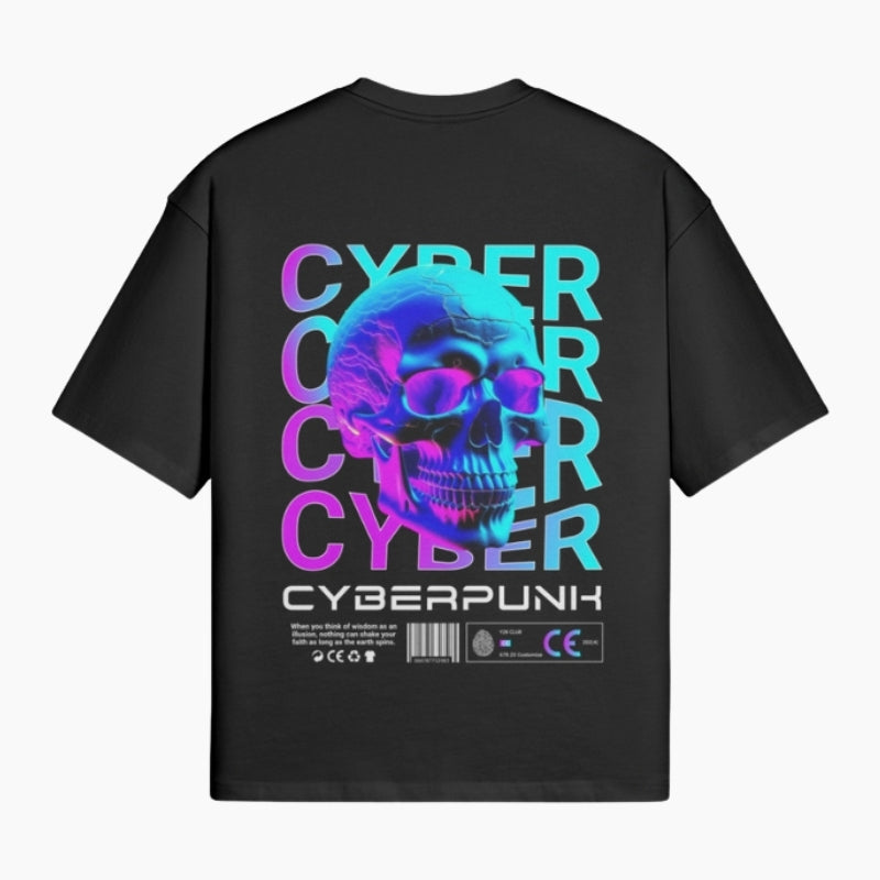 T-Shirt Cyberpunk ‘Neon Skull’