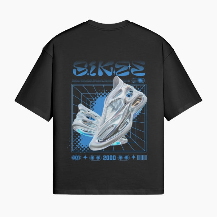 T-Shirt Futuriste ‘Silver Flow’