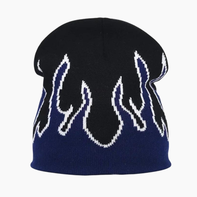 Bonnet Y2K 'Flammes Bleu Marine'