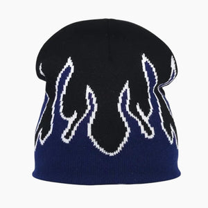 Bonnet Y2K 'Flammes Bleu Marine'
