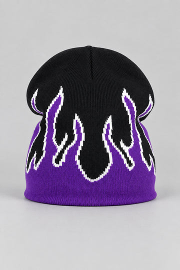 Bonnet Y2K 'Flammes Violettes'