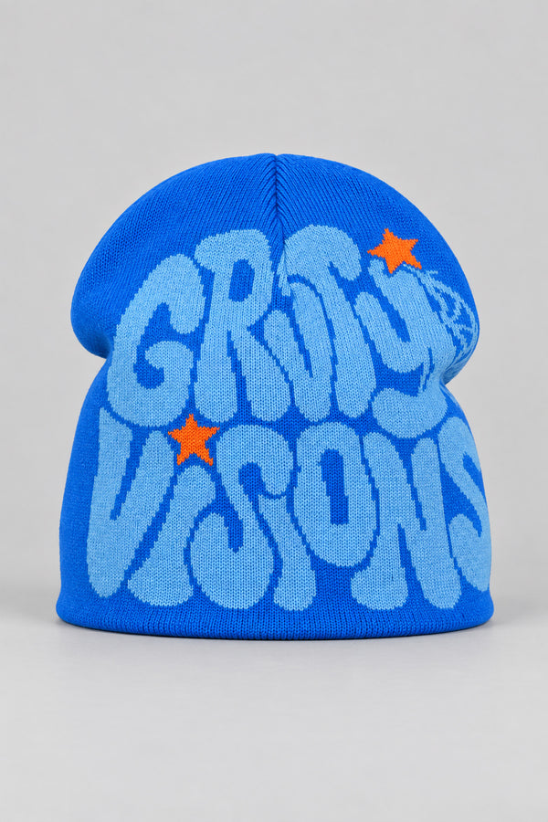 Bonnet Y2K 'Groovy Visions' bleu et orange
