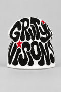 Bonnet Y2K 'Groovy Visions' noir et blanc