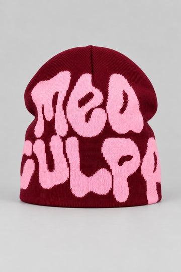 Bonnet Y2K 'Mea Culpa' rouge et rose