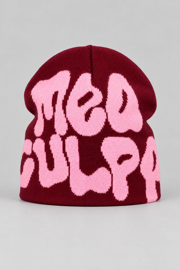 Bonnet Y2K 'Mea Culpa' rouge et rose