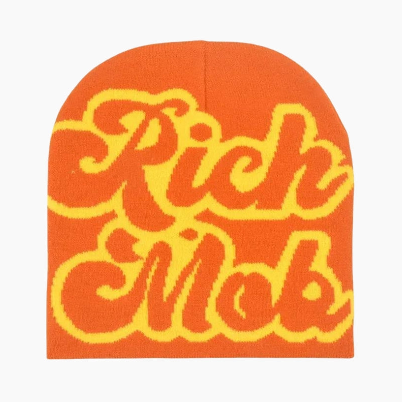 Bonnet Y2K 'Rich Mob' orange