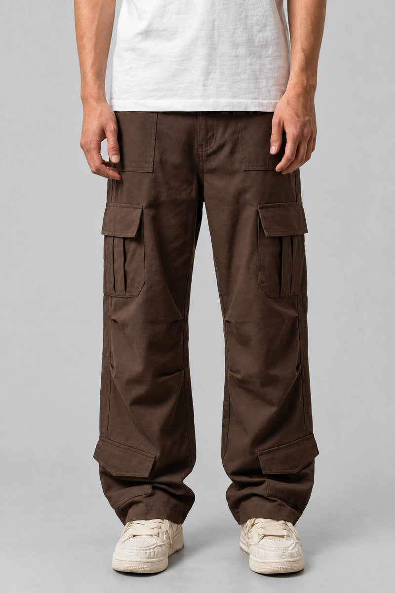 Cargo Gorpcore Marron — vue de face, Y2K CLUB