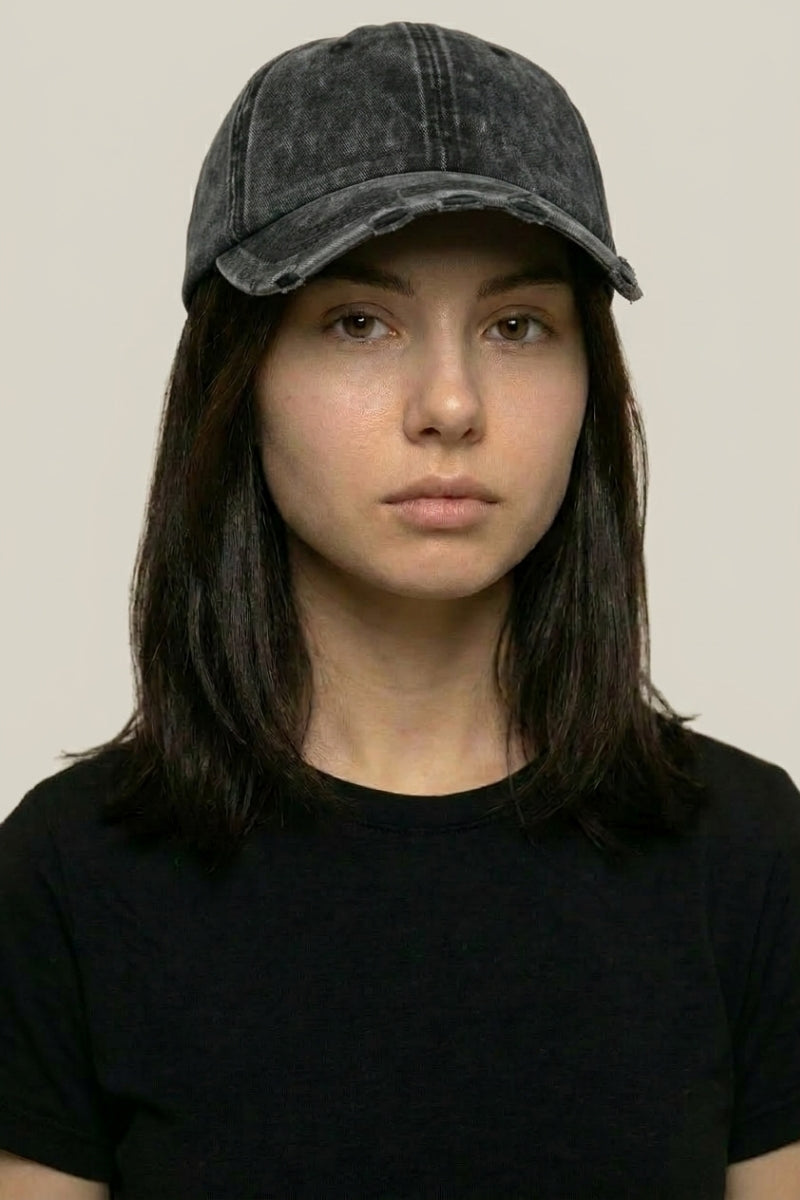 Casquette Denim Gothique – Casquette Y2K | Y2K Club
