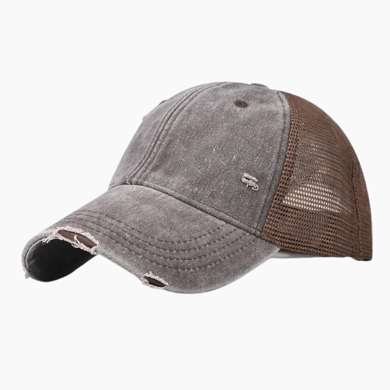 Casquette Y2K 'Denim' gris et marron