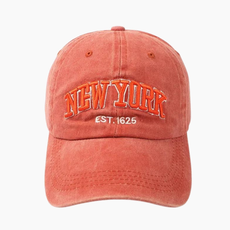 Casquette Y2K 'New York' orange, casquette sweet pants dechire, casquette zarco craft édition Y2K