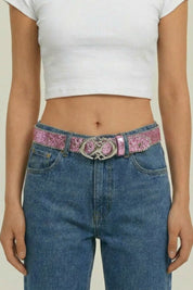 Ceinture Holographique Rose – Ceinture Y2K | Y2K Club