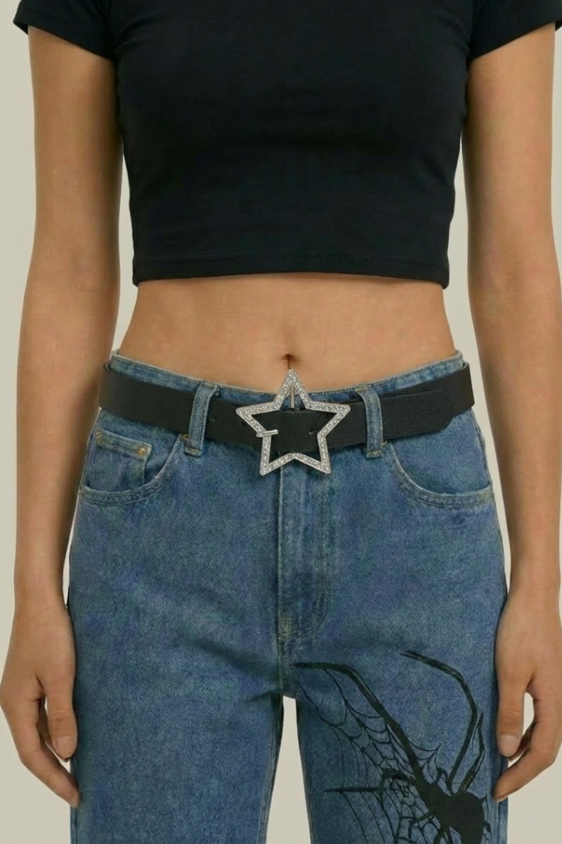 Ceinture Noire Gothique – Ceinture Y2K | Y2K Club