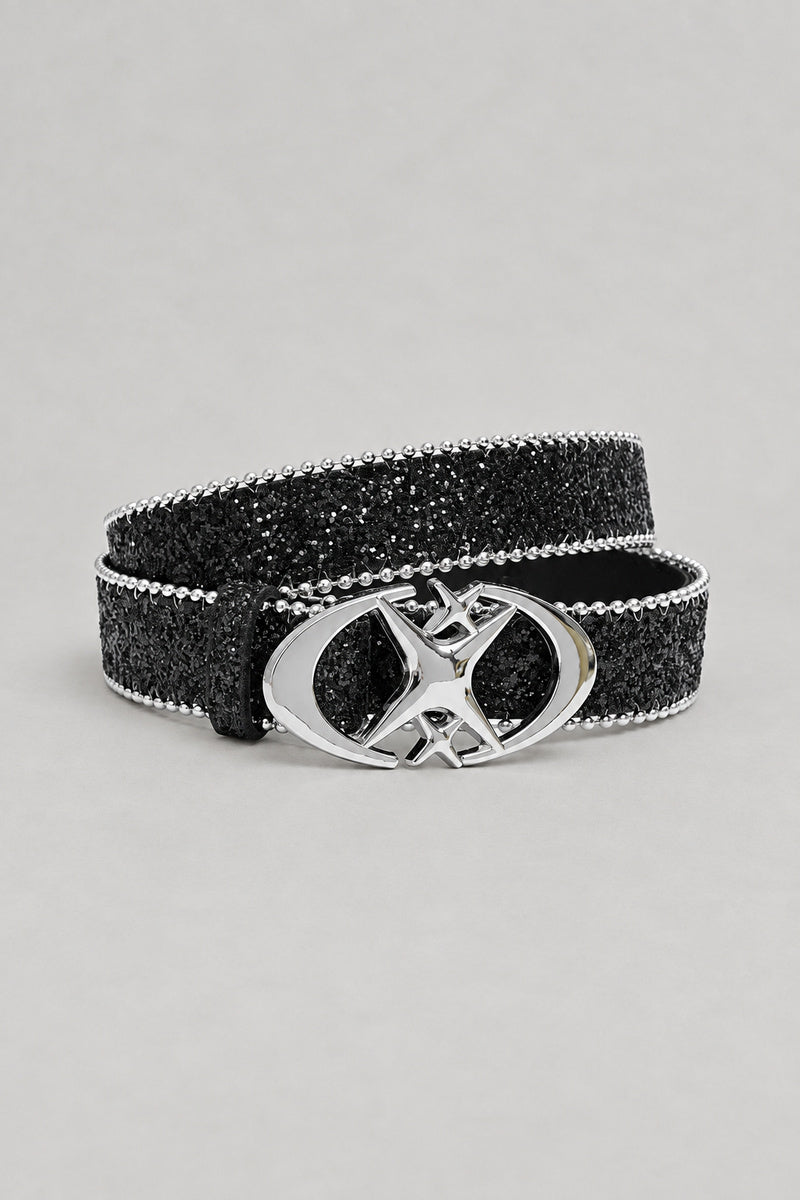 Ceinture Strass Gothique — seule sur fond gris studio