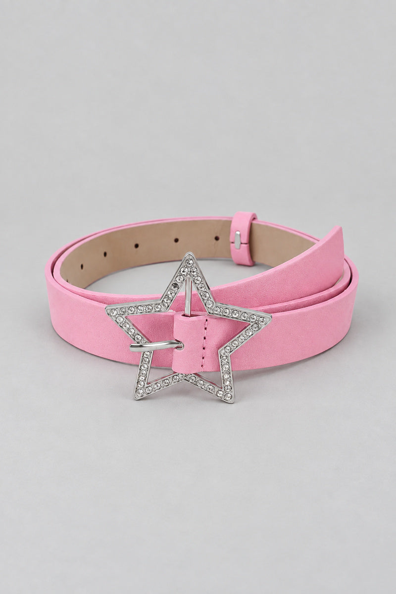 Ceinture Rose E-girl — seule sur fond gris studio