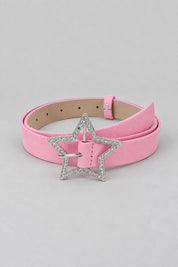 Ceinture Rose E-girl — seule sur fond gris studio