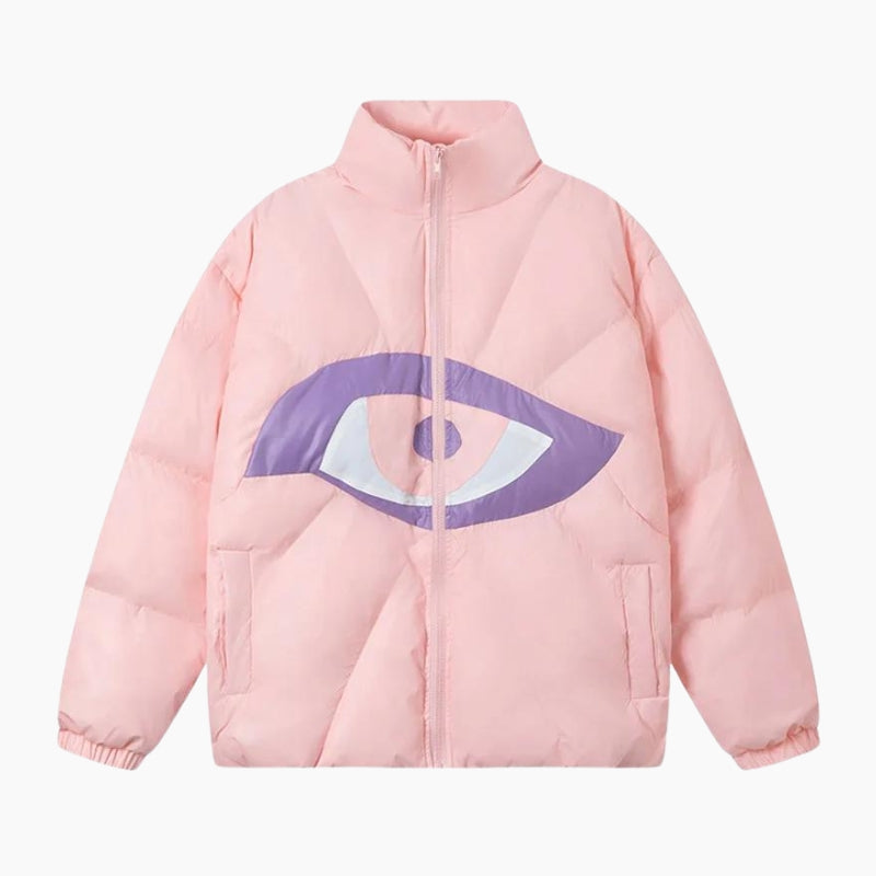 Doudoune Y2K 'All-Seeing Eye' rose