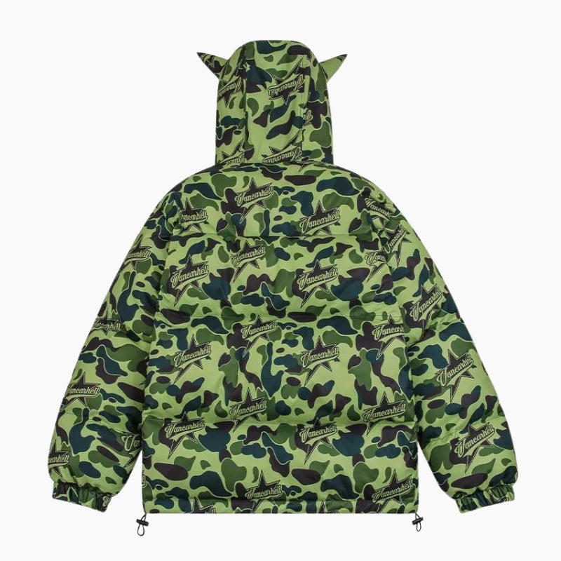 Doudoune Y2K mixte édition 'Camo Vert'