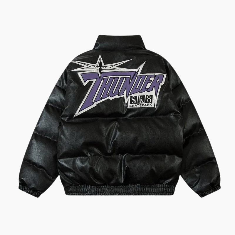 Doudoune Y2K mixte édition 'Thunder' de couleur noire