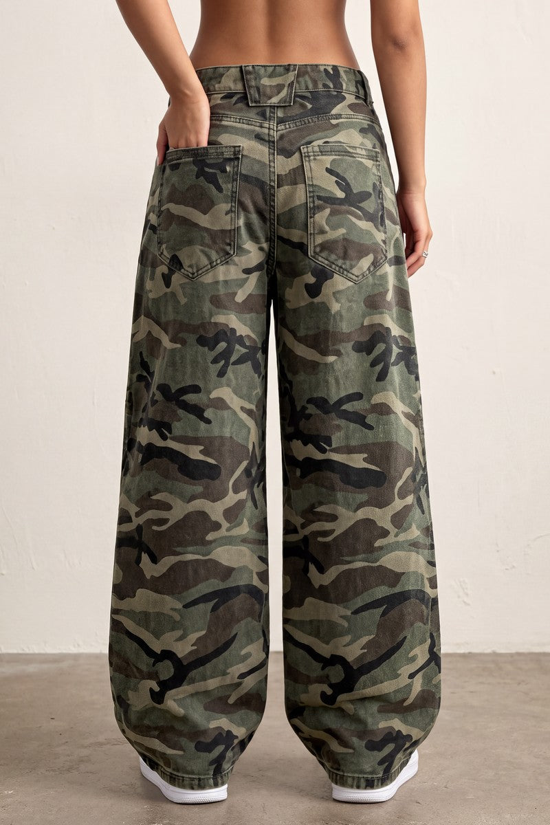 Jean Camouflage Skater vue de dos – Jean Y2K | Y2K Club