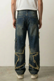 Jean Cargo Étoile – Denim Streetwear Y2K | Y2K Club