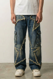 Jean Cargo Étoile – Denim Streetwear Y2K | Y2K Club