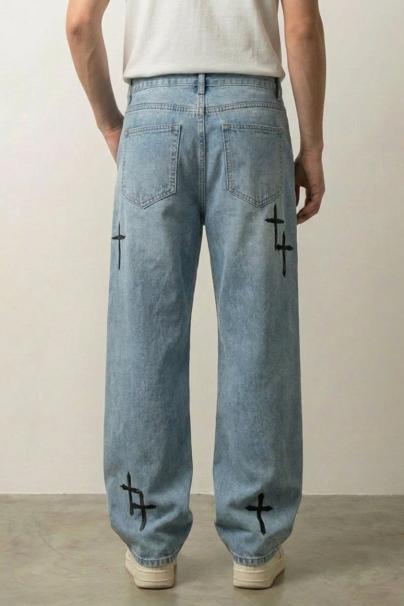 Jean Imprimé Floral Baggy – Denim Streetwear Y2K | Y2K Club