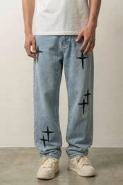 Jean Imprimé Floral Baggy – Denim Streetwear Y2K | Y2K Club