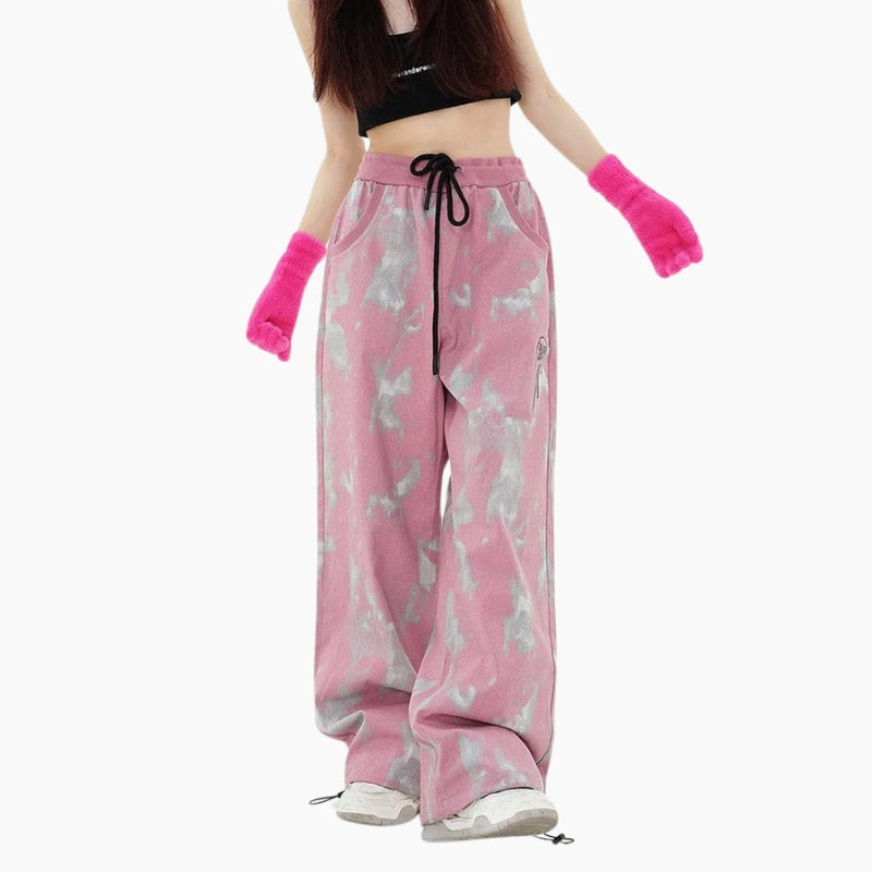Jogging Y2K édition 'Tie-Dye Rose'