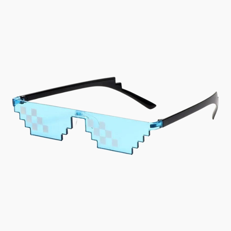 Lunettes Y2K 'Pixel Art' bleu