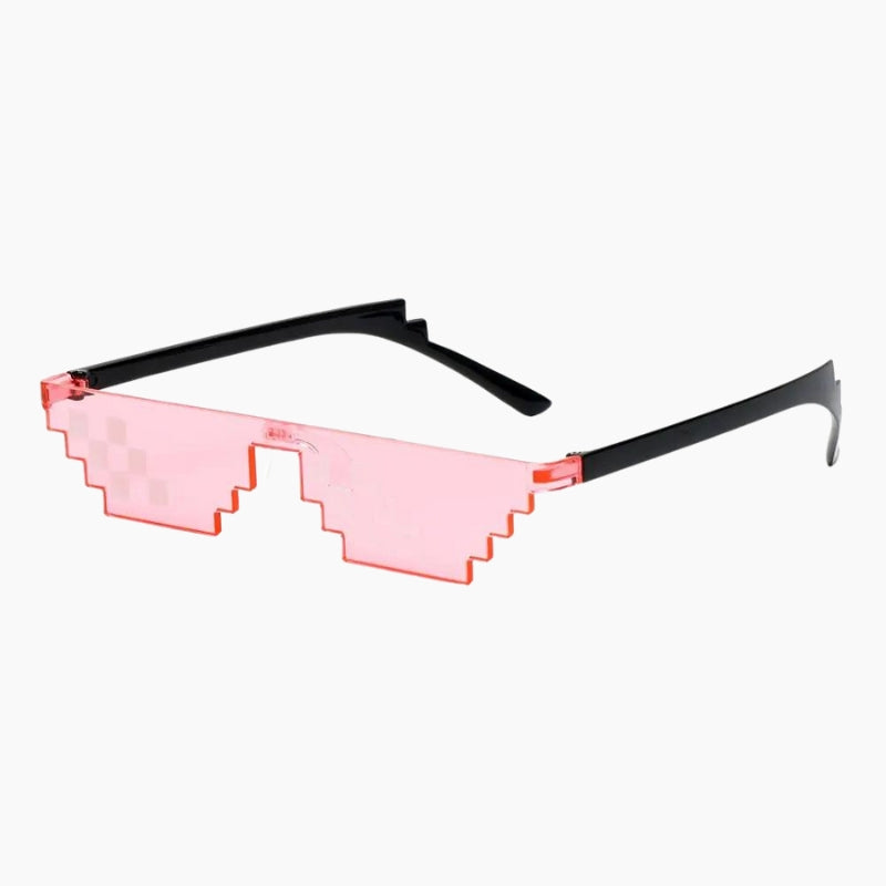 Lunettes Y2K 'Pixel Art' rose