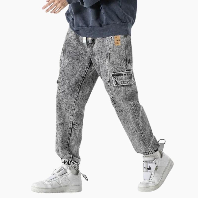 Pantalon Y2K mixte édition 'Casual Cargo Gris'
