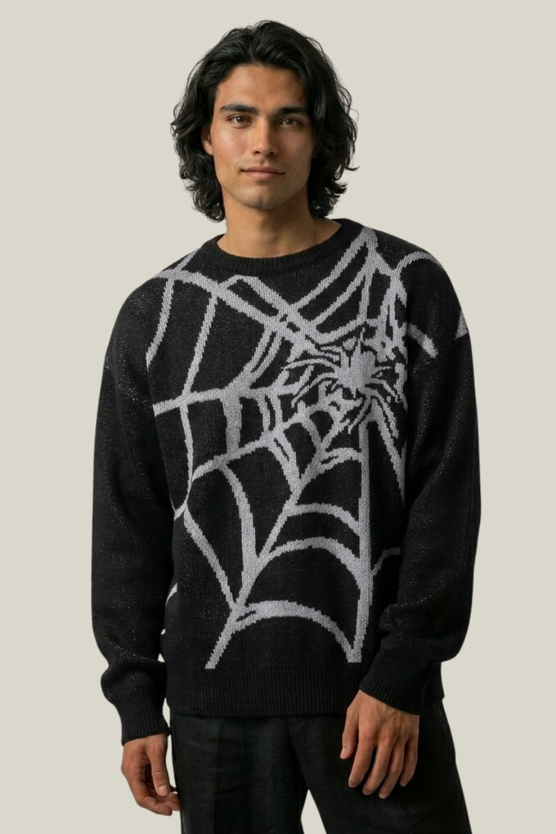 Pull Araignée Jacquard – Pull Knitwear Y2K | Y2K Club
