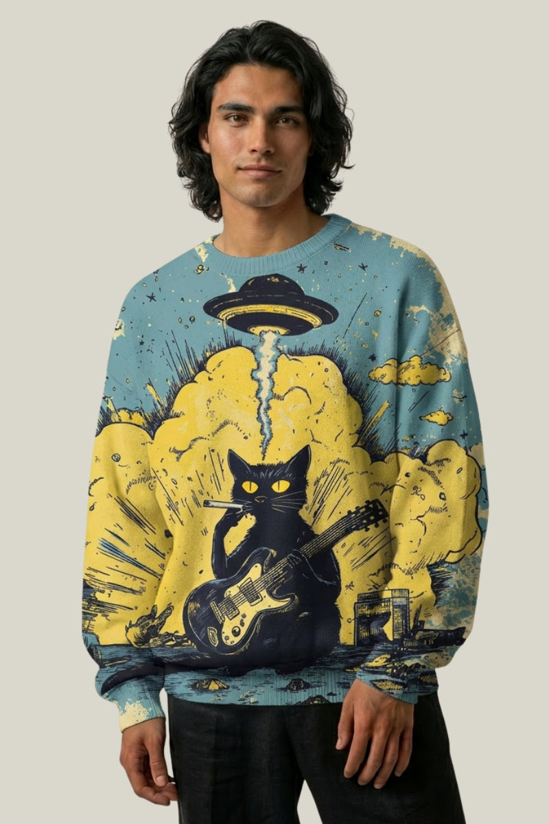 Pull Chat Kawaii – Pull Knitwear Y2K | Y2K Club