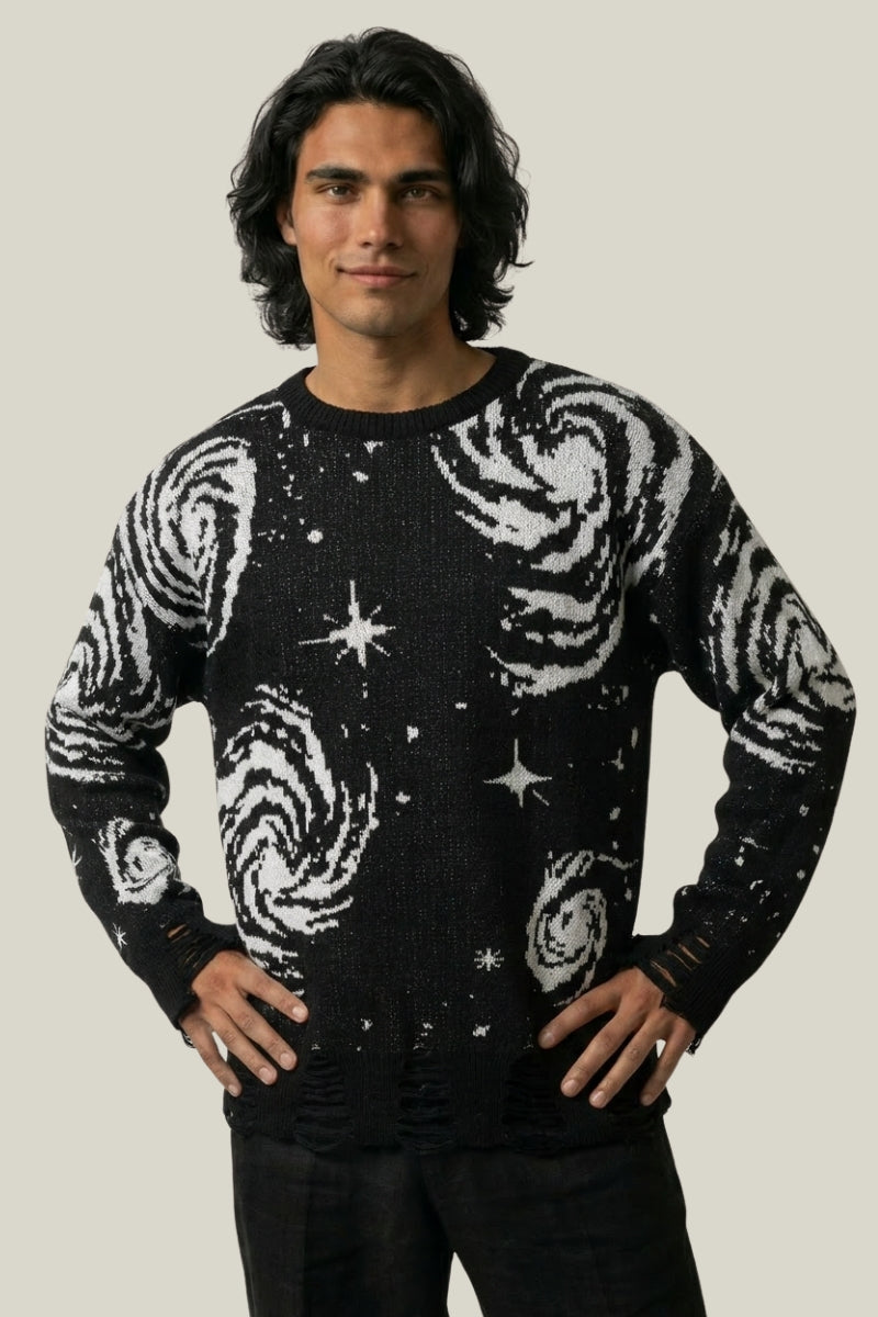Pull Étoilé Grunge – Knitwear Y2K | Y2K Club