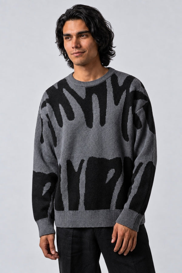 Pull Jacquard Irrégulier