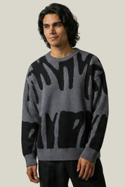 Pull Jacquard Irrégulier – Knitwear Y2K | Y2K Club