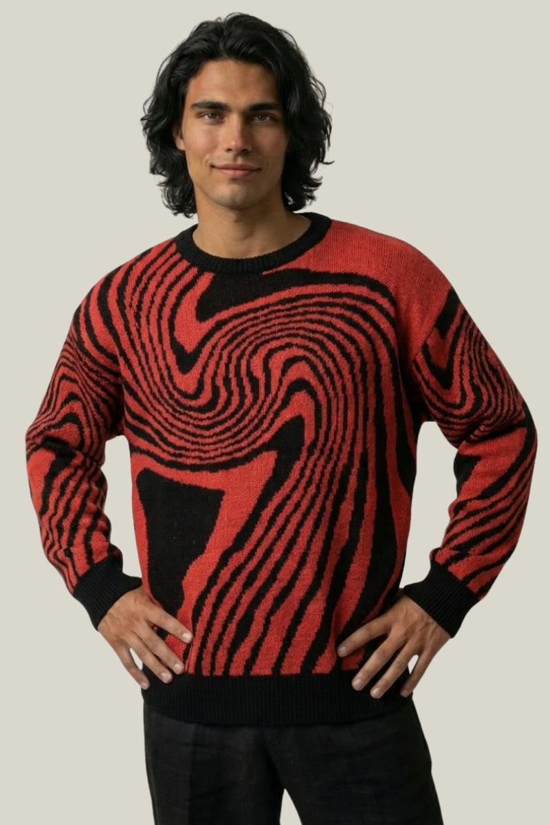 Pull Labyrinthe Jacquard – Knitwear Y2K | Y2K Club