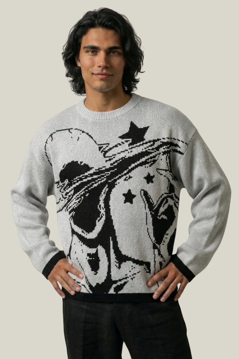 Pull Portrait Harajuku – Pull Knitwear Y2K | Y2K Club