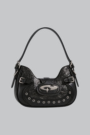 Sac Mini Métallique Y2K Noir — vue studio sur fond gris
