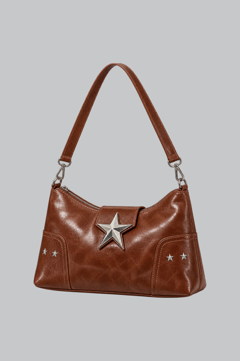 Sac Gothique Vintage Marron — vue studio sur fond gris