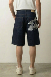 Short Brodé Nuages – Short Streetwear Y2K | Y2K Club